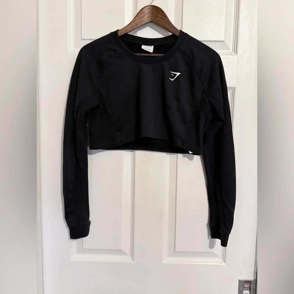 Gymshark Cropped Long Sleeve Crew Top - Picture 1 of 6